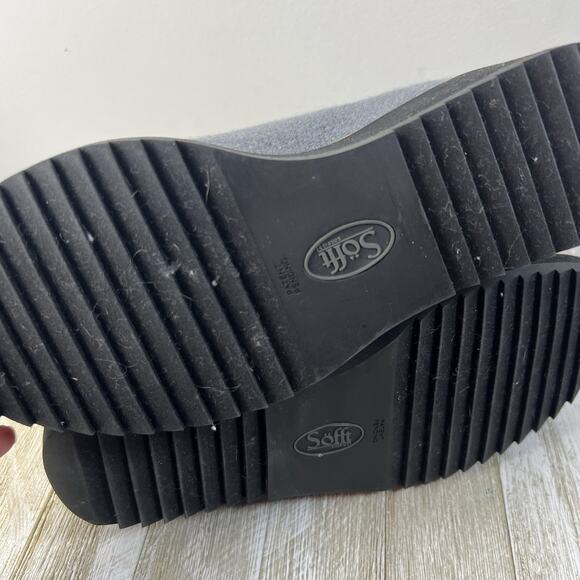 Sofft Booties Womens 8 Eiley Water Resistant Grey Knit Platform Wedge Boots - Picture 9 of 10